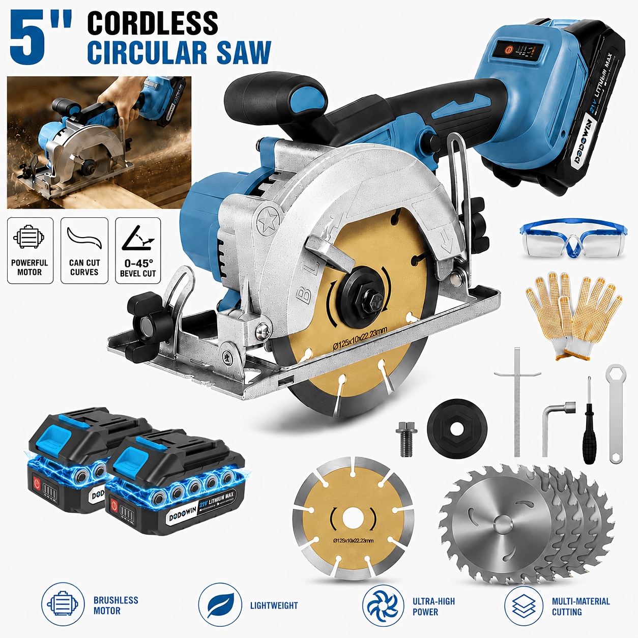 Woodworking Kits - Brushless Circular Saw Kit - 21V
