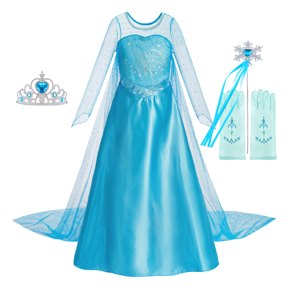 Woodworking Women - Girls Princess Dresses Children Elsa Birthday