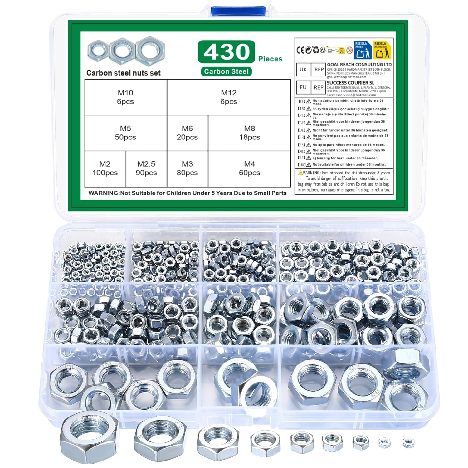 Woodworking Images Free - 430 Pcs Metric Hex Nuts Assortment