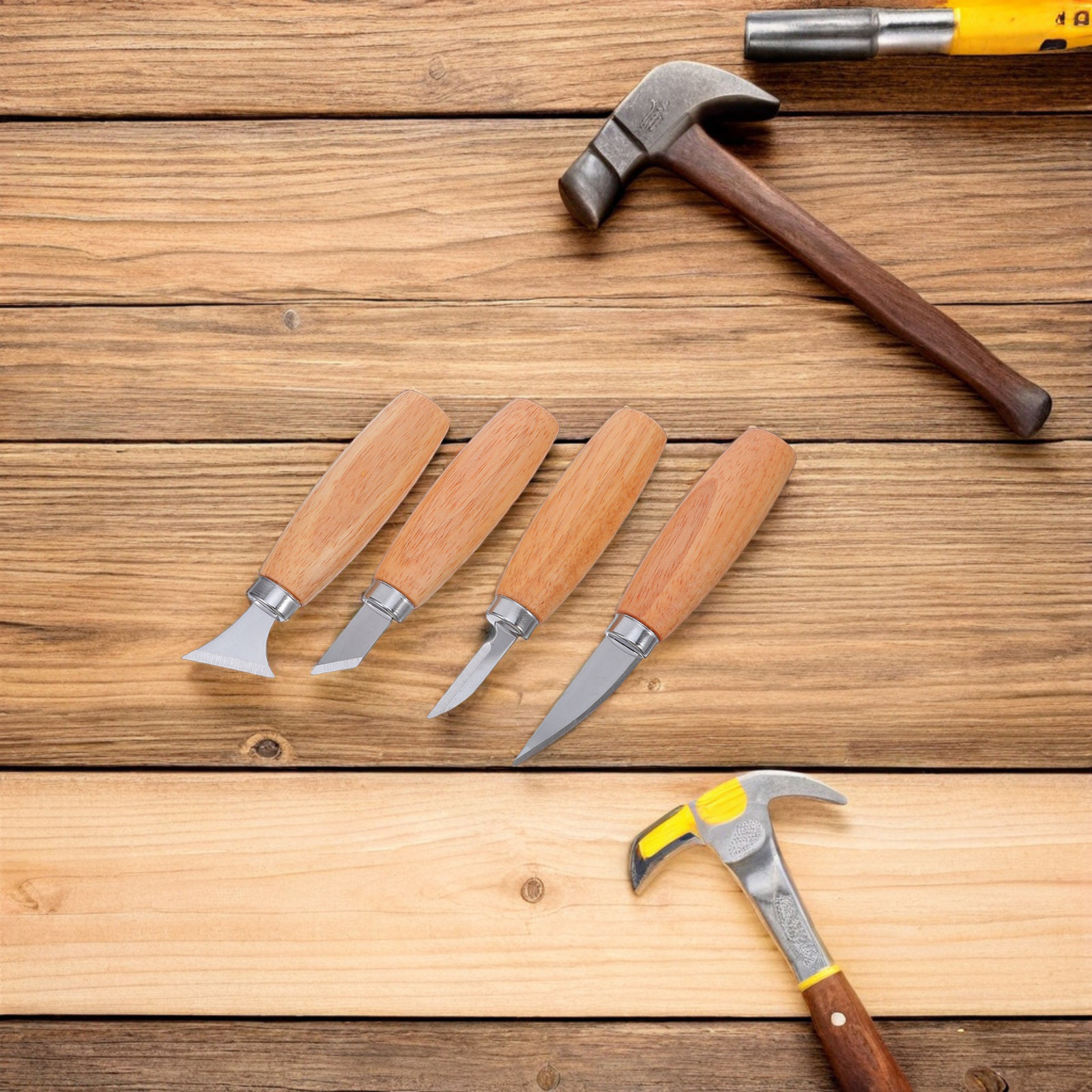 Woodworking Kits - 4Pcs Wood Carving Knives Set Ergonomic