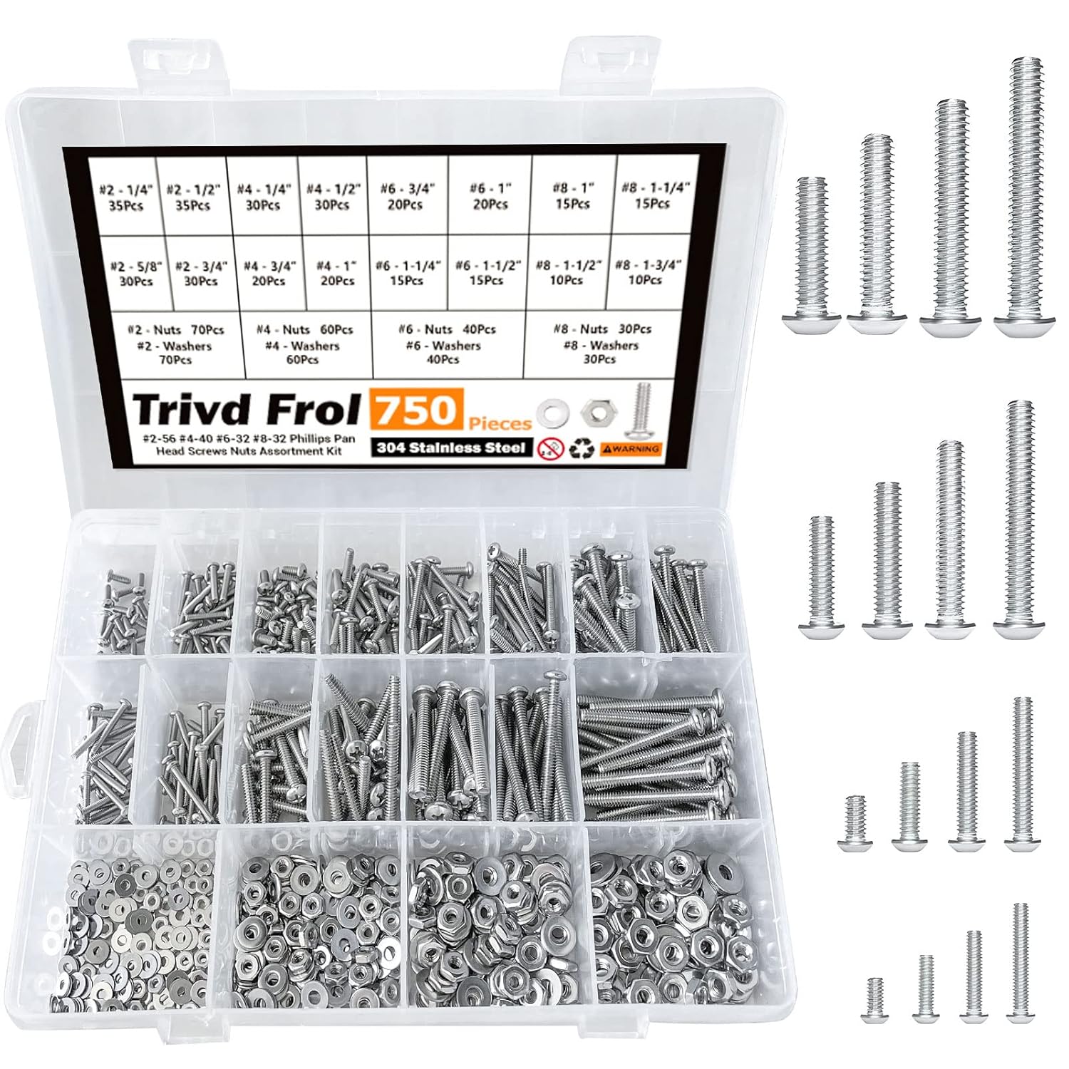 Woodworking Images Free - 750PCS #2-56 #4-40 #6-32 #8-32 Phillips
