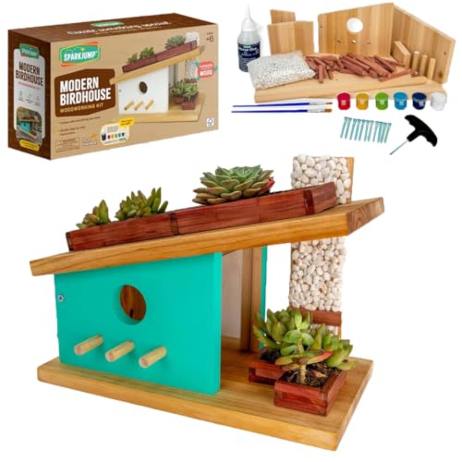 Modern Birdhouse Woodworking K - Woodworking Kits For Adults ulasan dan harga