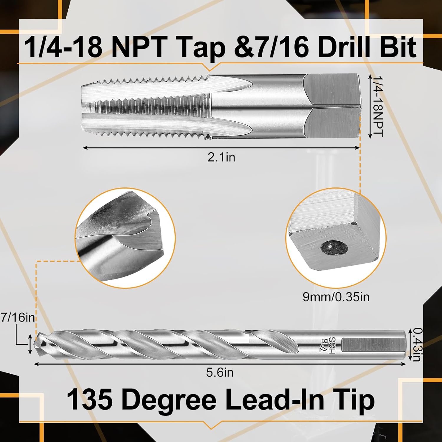 1/4-18 NPT Tap & 7/16 Drill Bi - Woodworking Images Free ulasan dan harga