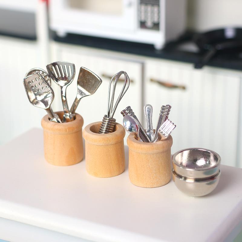 Miniature Kitchen Utensils Set - Woodworking Kits ulasan dan harga