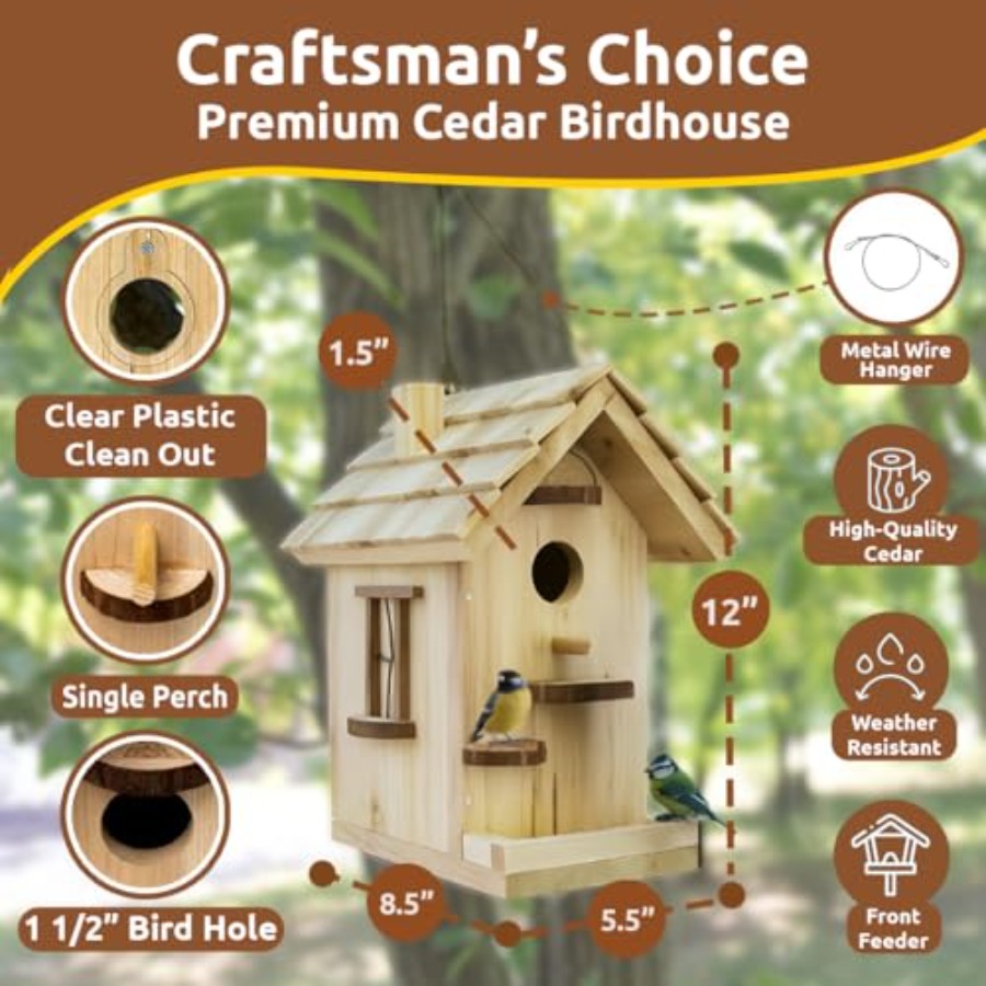 Premium Wooden Bird House Kit  - Woodworking Kits For Adults ulasan dan harga