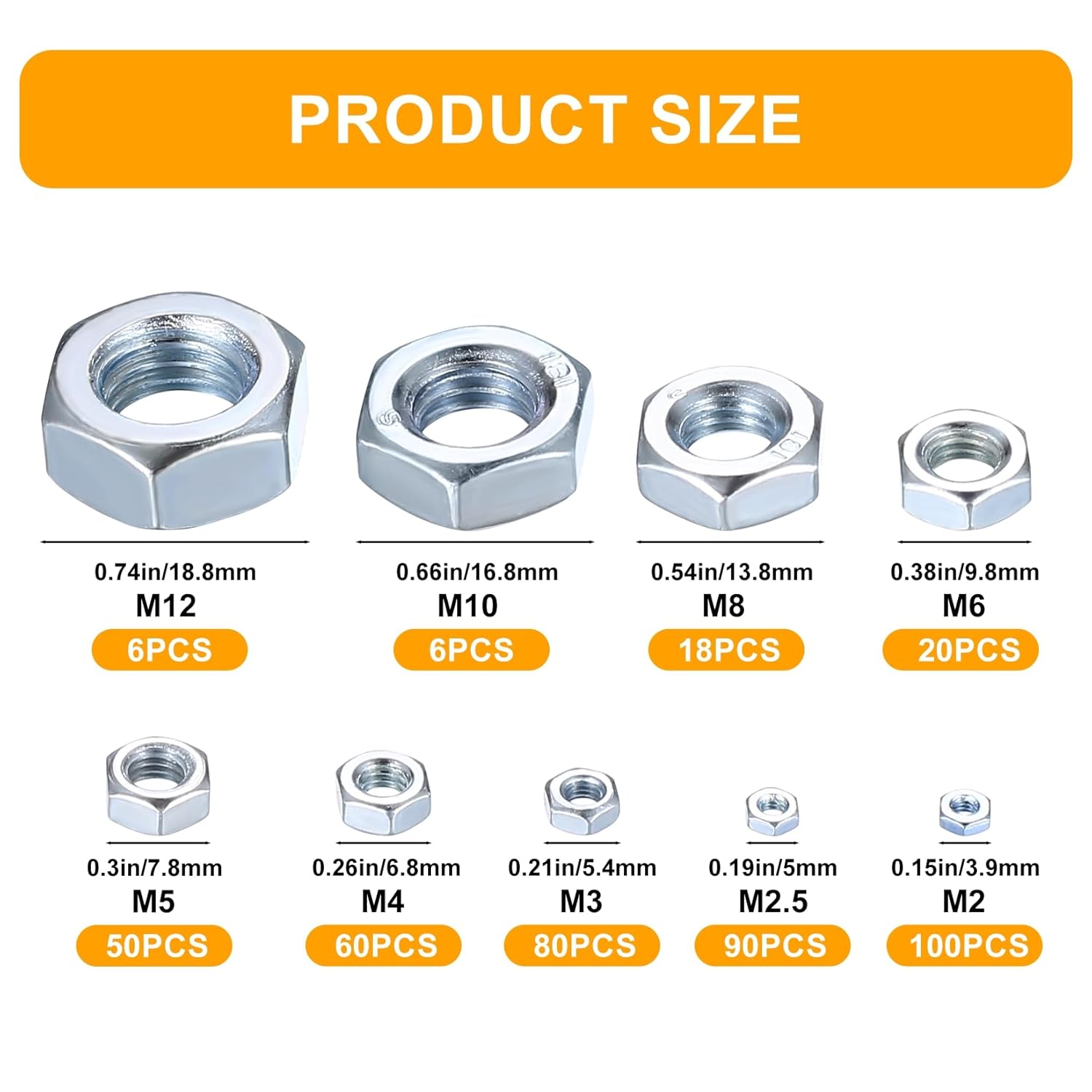 430 Pcs Metric Hex Nuts Assort - Woodworking Images Free ulasan dan harga