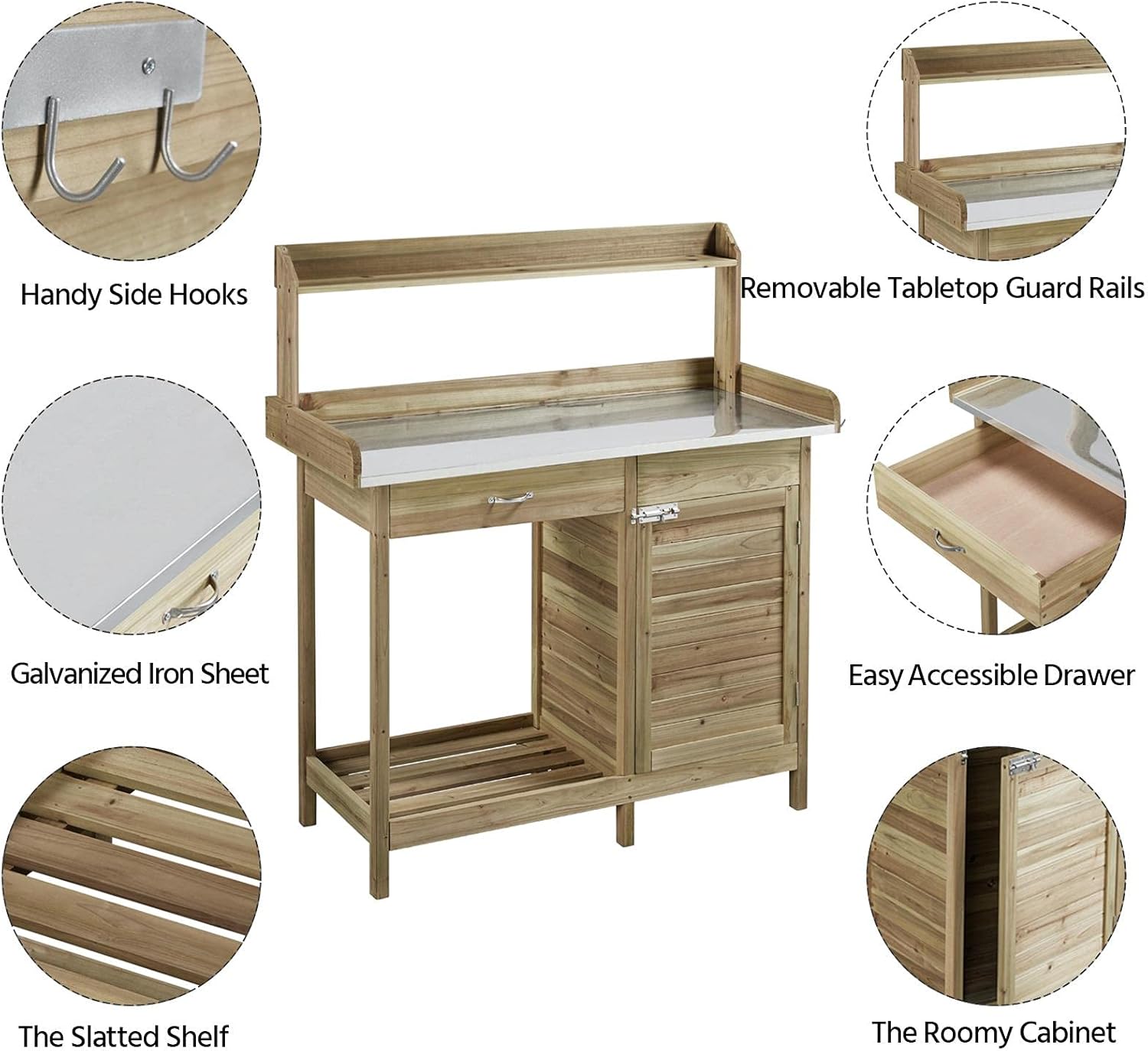 Outdoor Potting Bench Table, G - Woodworking Images Free ulasan dan harga