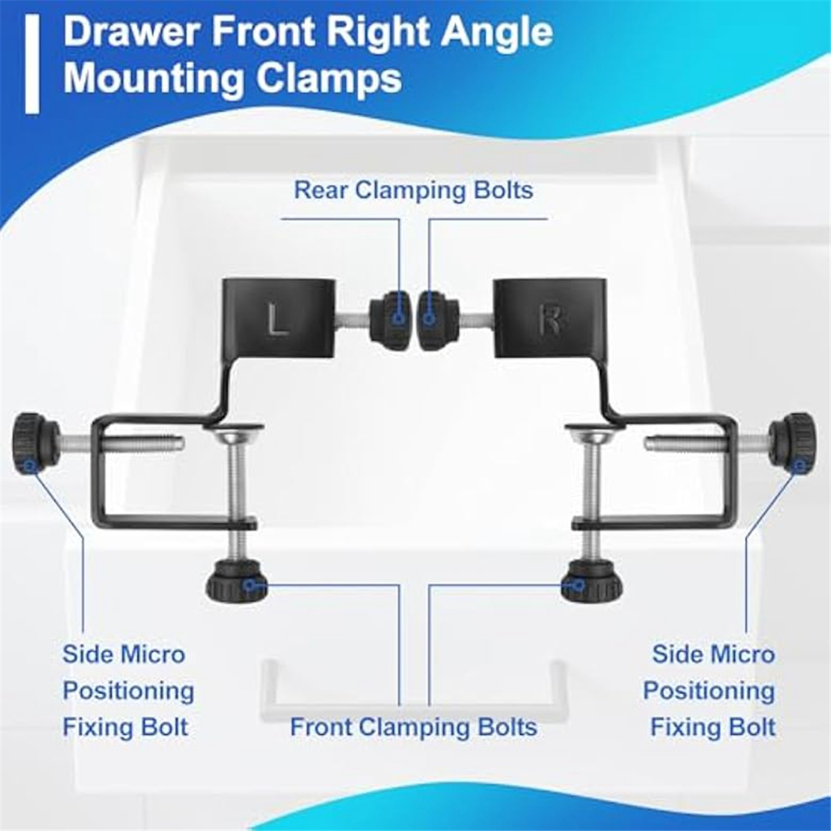 A002 2Pcs Drawer Front Mountin - Woodworking Clamp ulasan dan harga