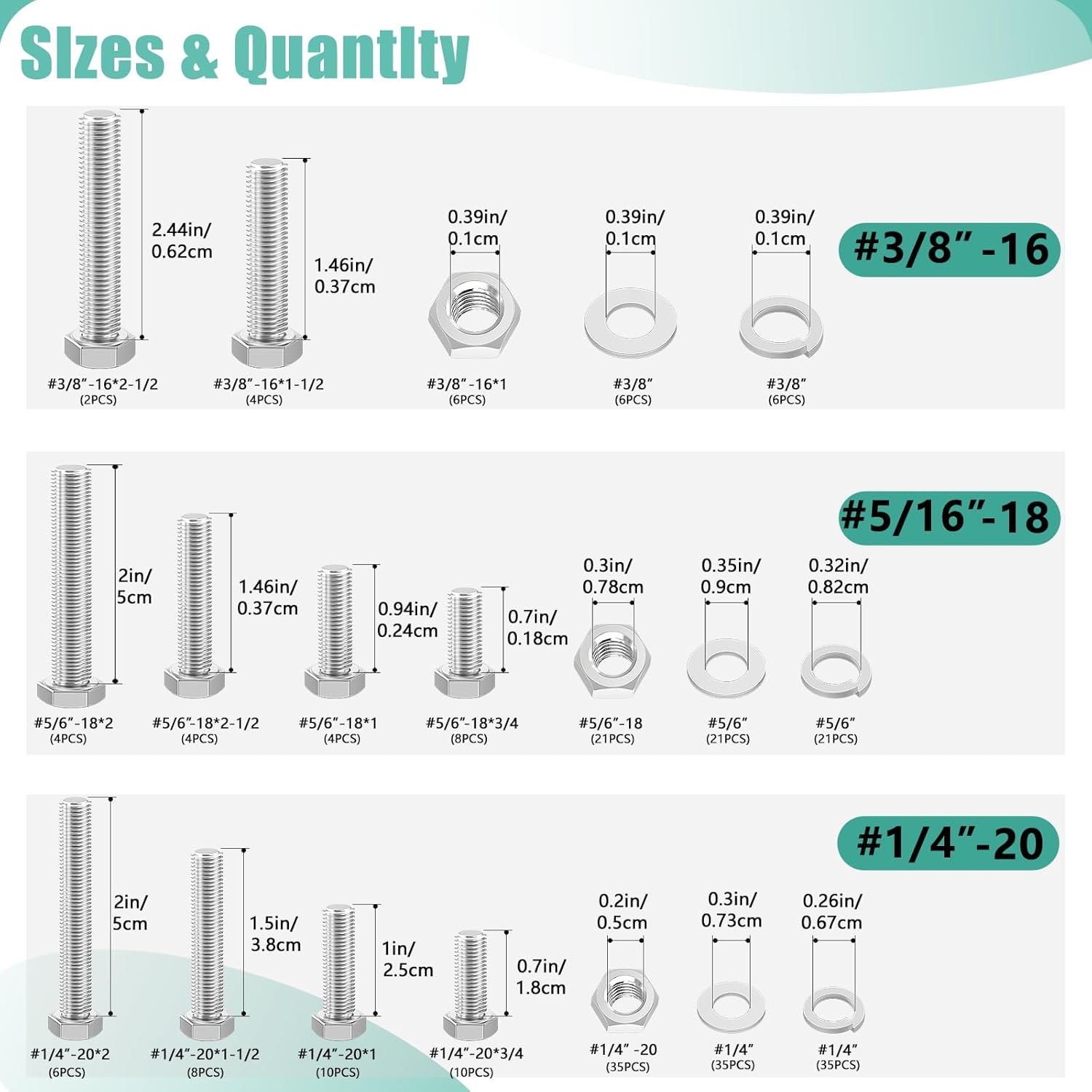 246PCS Hex Bolts and Nuts Kit  - Woodworking Images Free ulasan dan harga