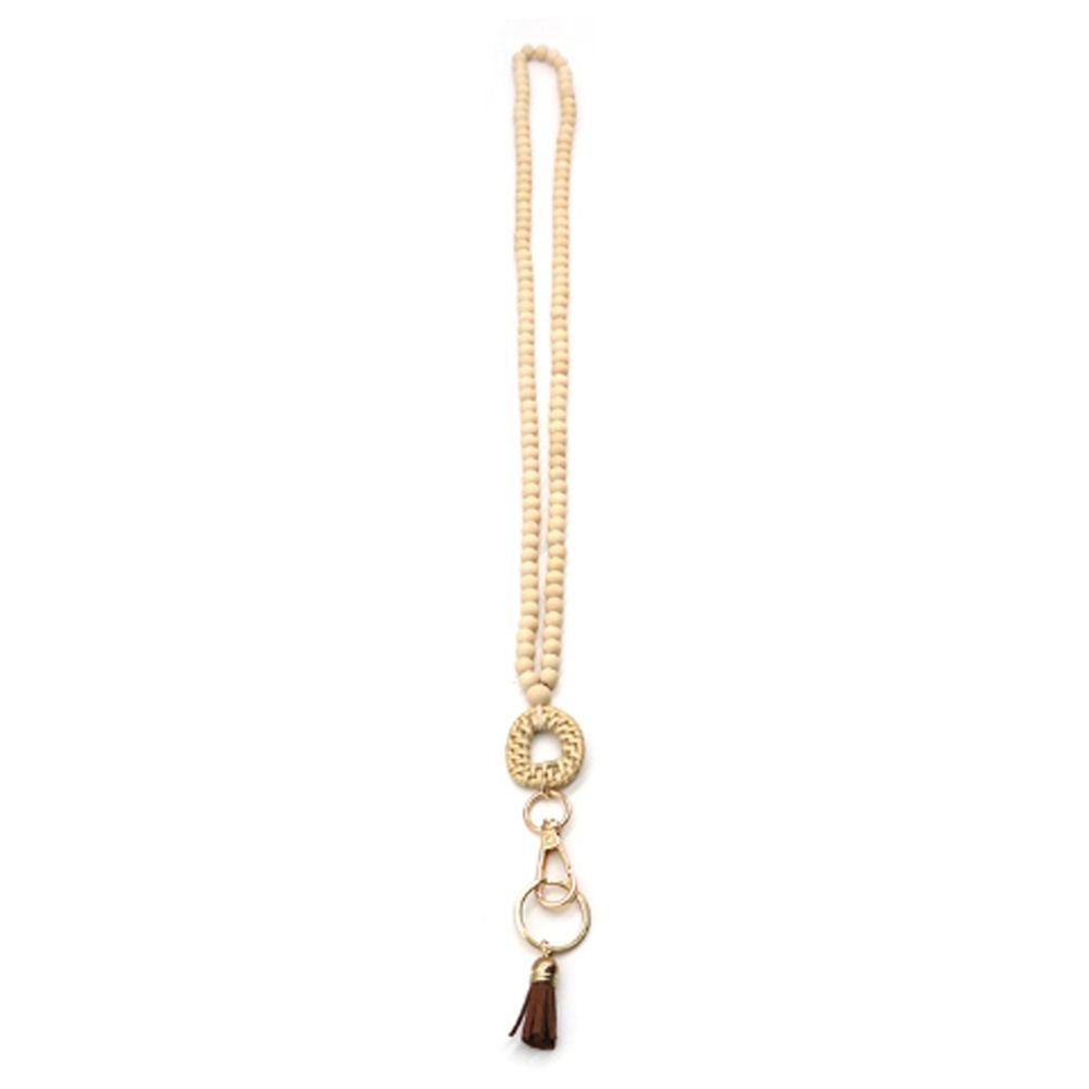 New Rattan Wood Bead Lanyard K - Woodworking Teacher ulasan dan harga