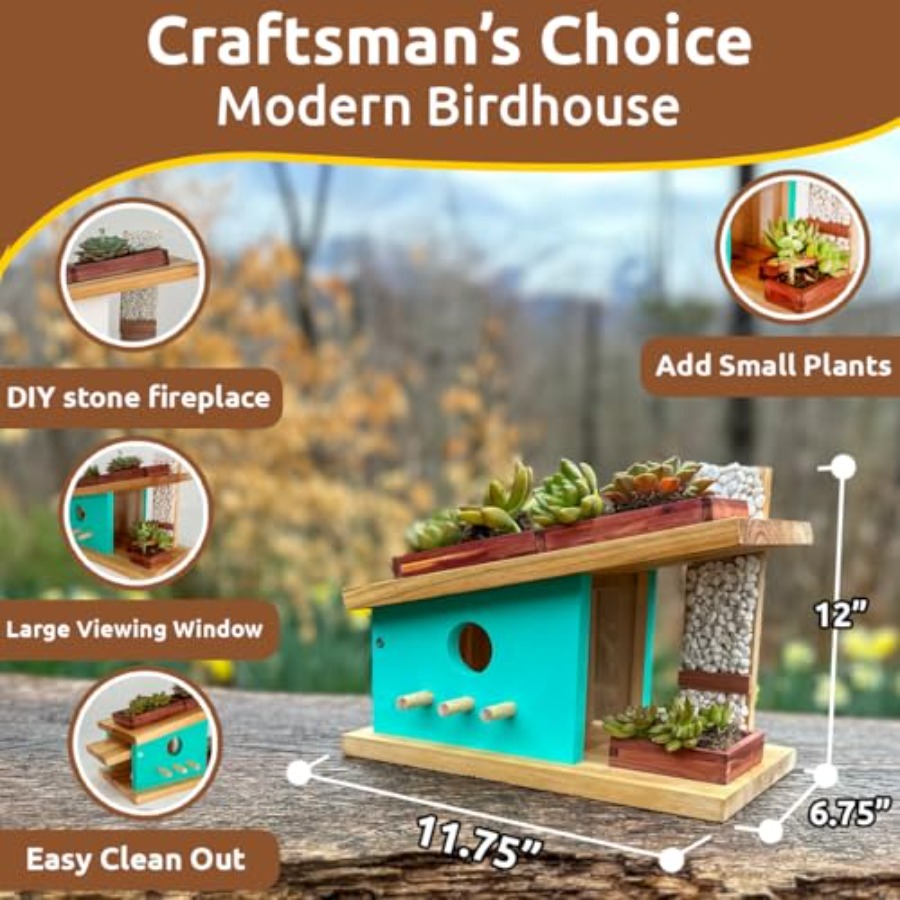 Modern Birdhouse Woodworking K - Woodworking Kits For Adults ulasan dan harga