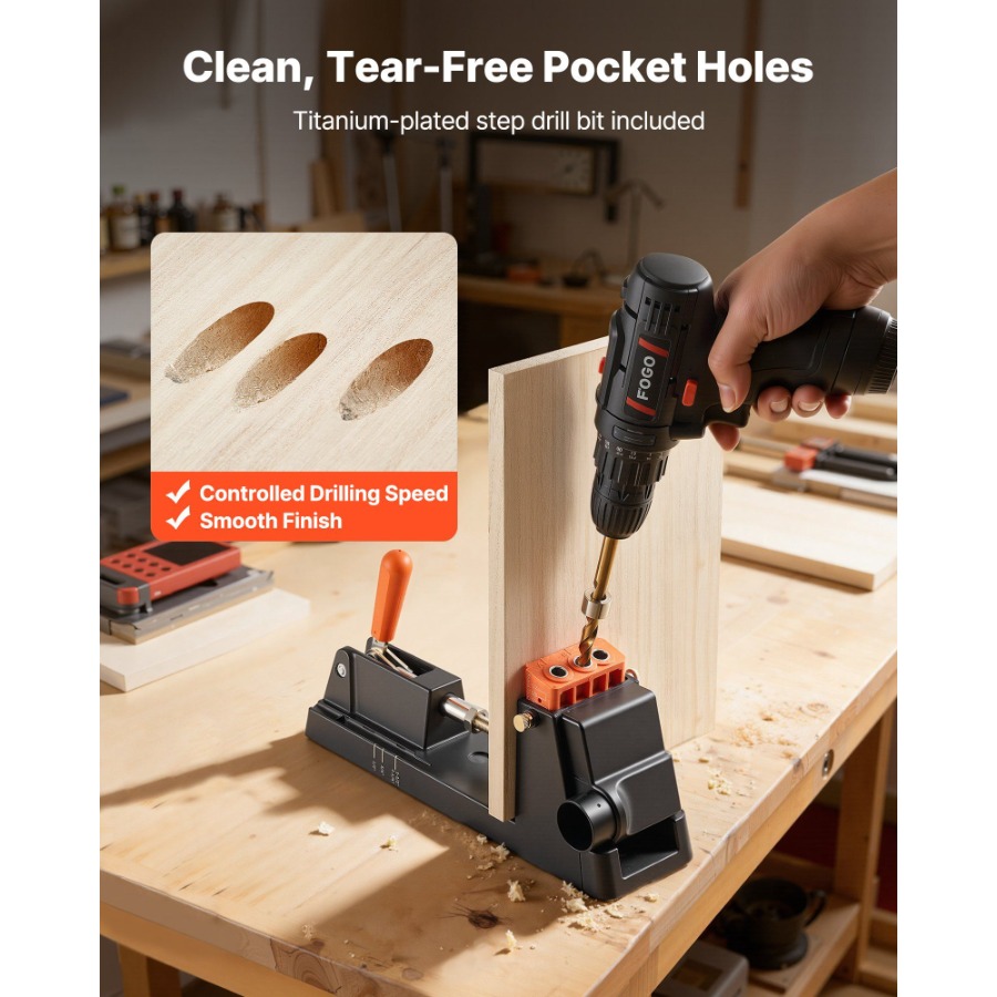 Pocket Hole Jig Kit 1/2 to 1-1 - Woodworking Kits ulasan dan harga